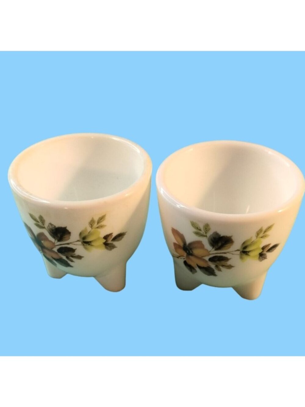Arcopal Milk Glass Egg Cups Vintage Tempered Glassware Easter France lot 2
